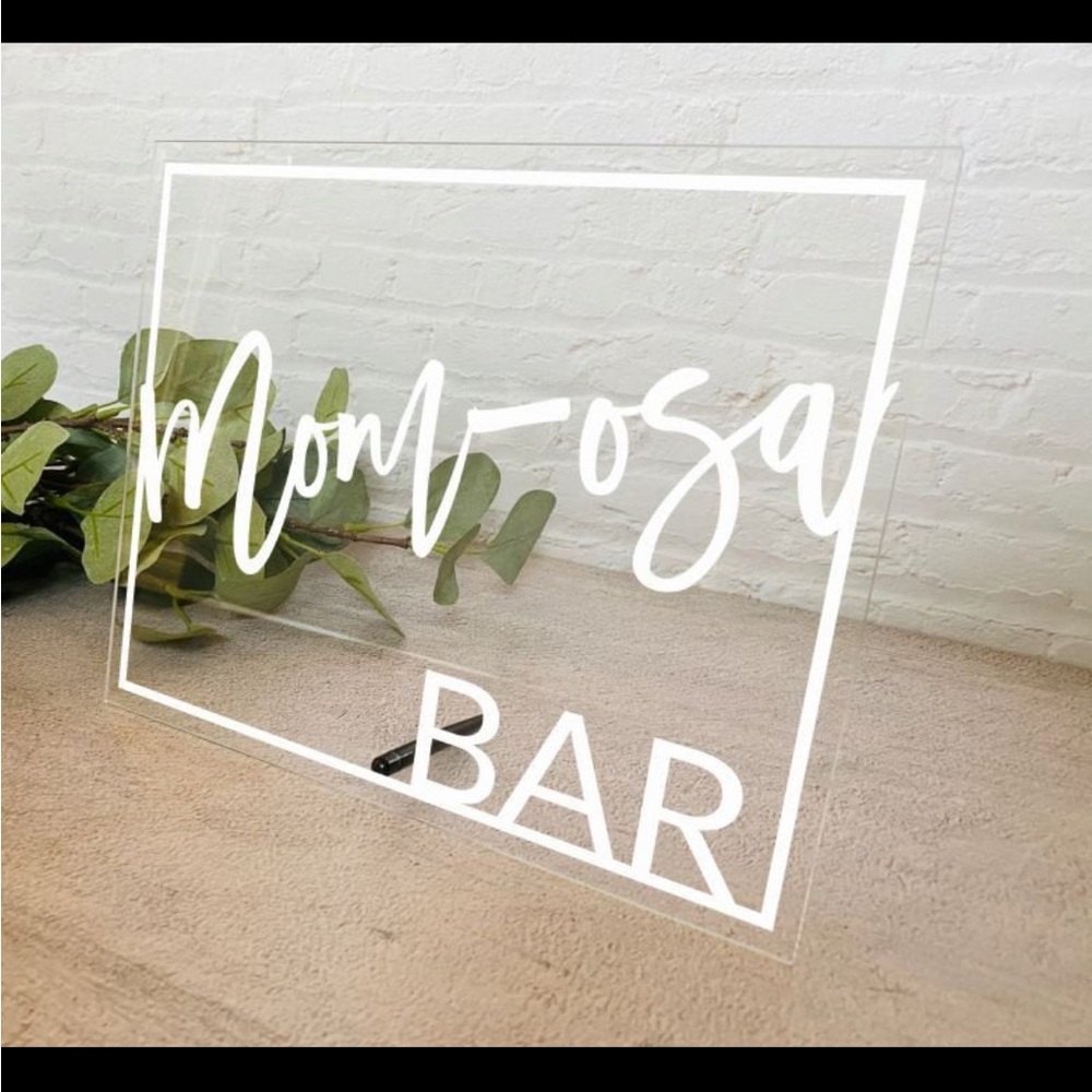 Mom-osa Bar Table Sign Acrylic Sign decoration